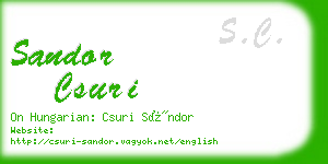 sandor csuri business card